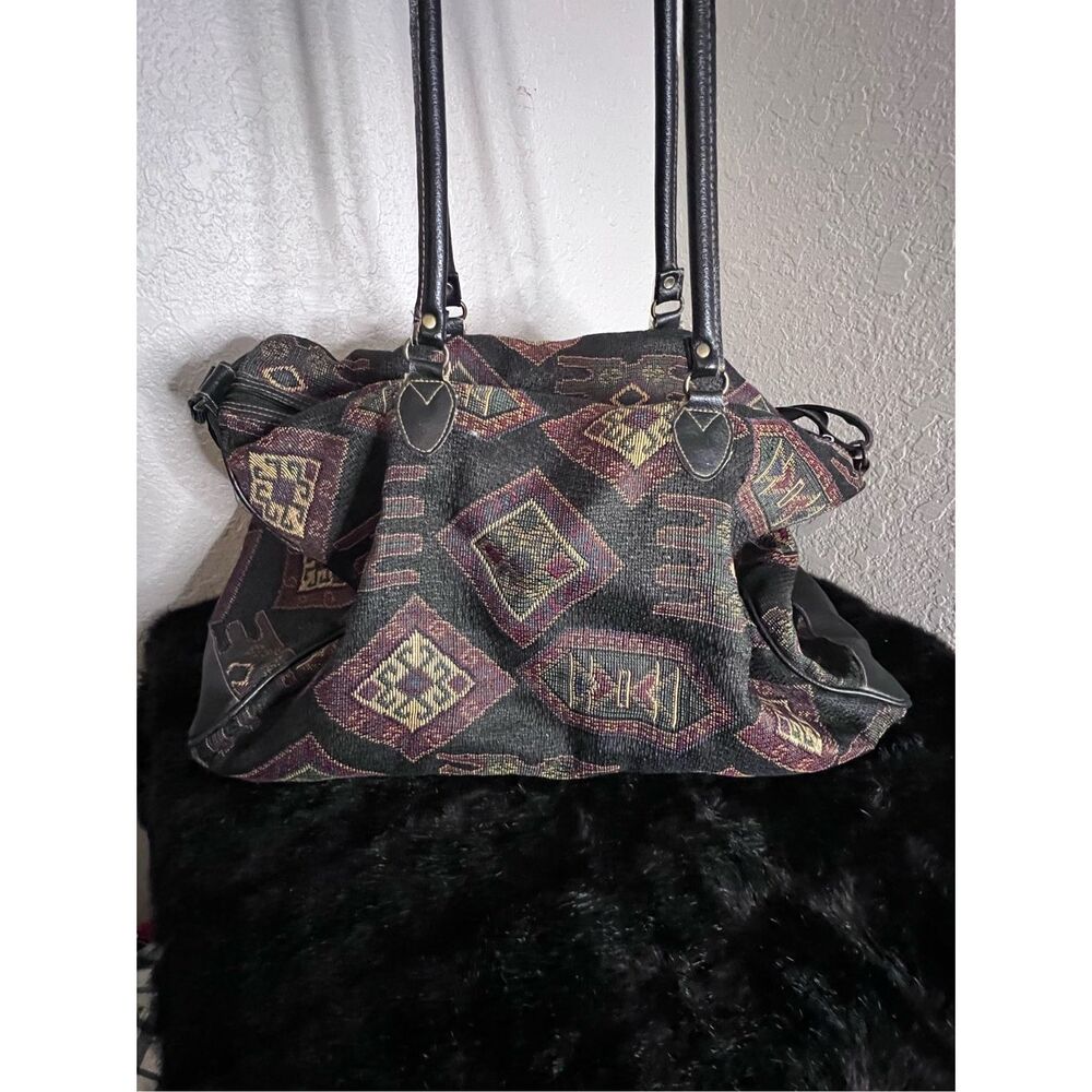 Gitano Tapestry Canvas Floral Travel Duffel Aztec western